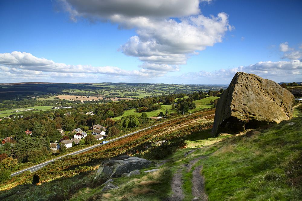 Rochers du Cow and Calf sur la lande d’Ilkley