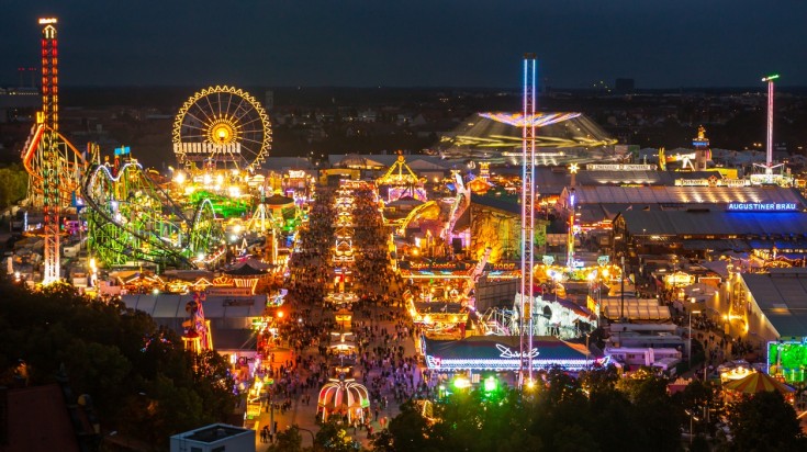 Theresienwiese à Munich pendant l’Oktoberfest